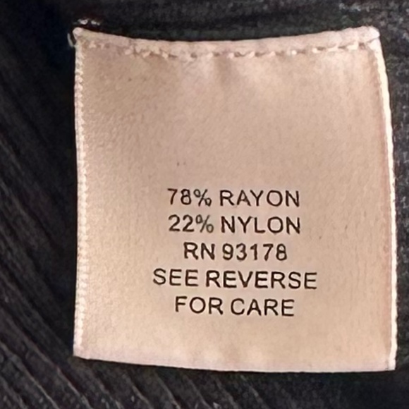 Philosophy Ribbed Knit Bell Sleeve Mock Neck Sweater/Top Black Med Stretchy Fall - Picture 8 of 11